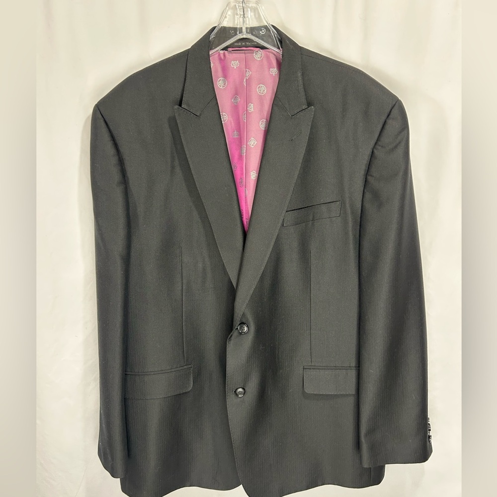 Sean John Men's Black Fine Tailoring Suit Jacket Blazer Sz 48L